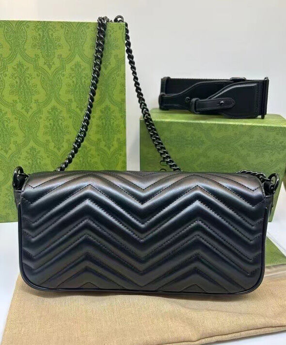 Gucci GG Marmont Shoulder Bag 734814 Black